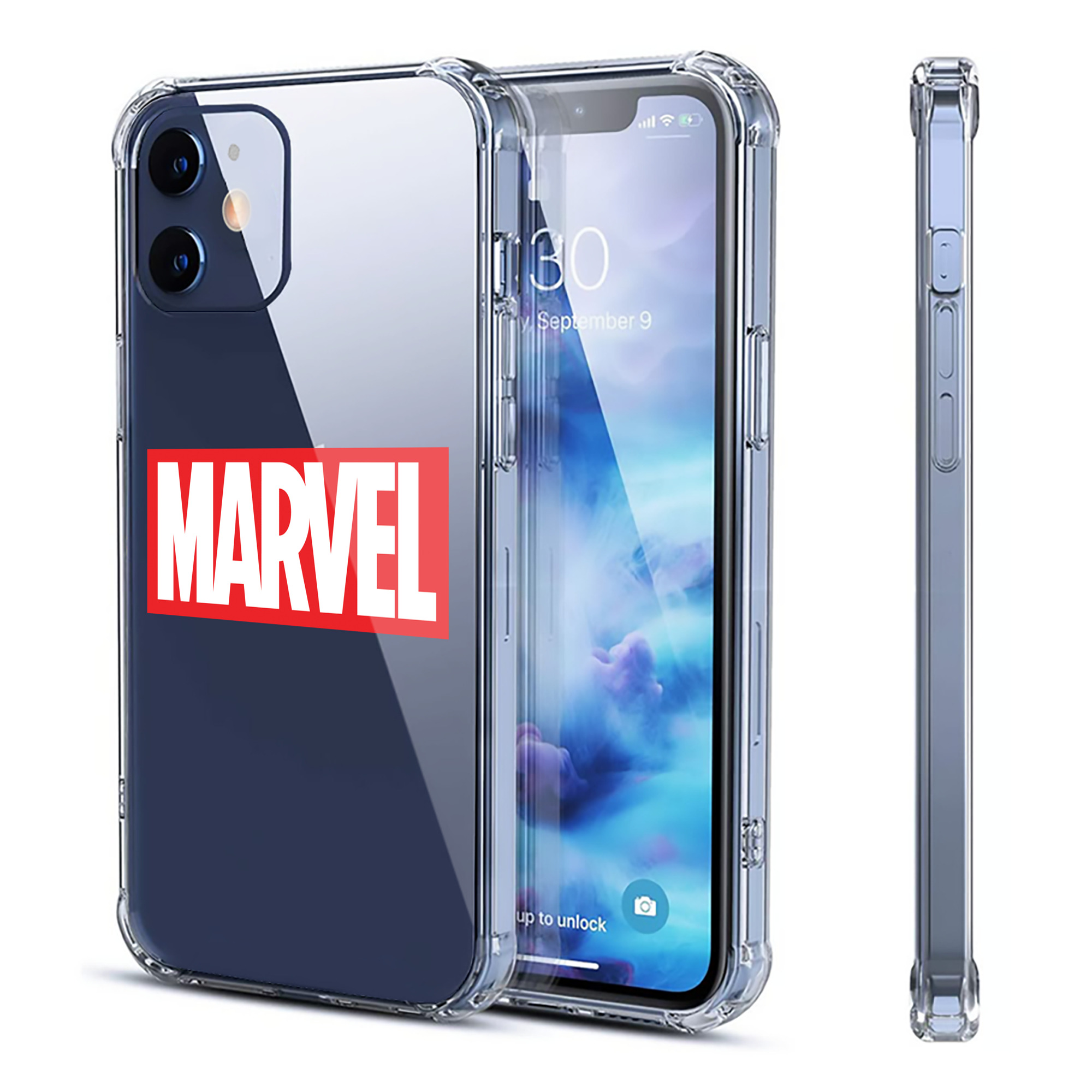 （画像用） アベンジャーズ The Avengers 【iPhone 12シリーズ対応】透明スマホケース（クリアソフトケース）